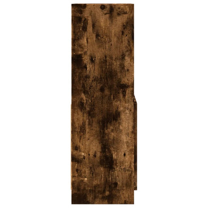 Hoge kast 63x33x100 cm bewerkt hout gerookt eikenkleurig