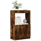 Tall cabinet 63x33x100 cm treated smoked oak wood
