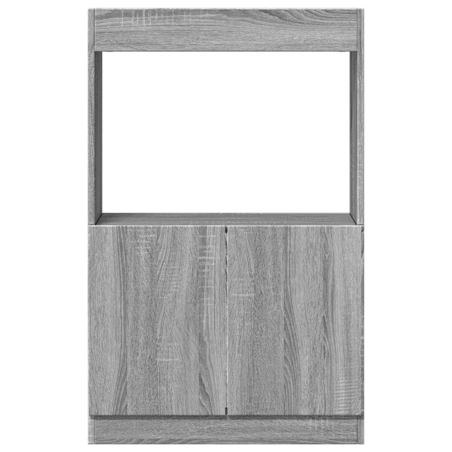 Hoge kast 63x33x100 cm bewerkt hout grijs sonoma eikenkleurig