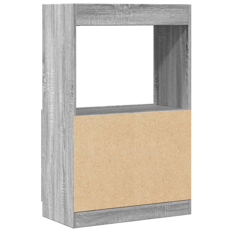 Hoge kast 63x33x100 cm bewerkt hout grijs sonoma eikenkleurig