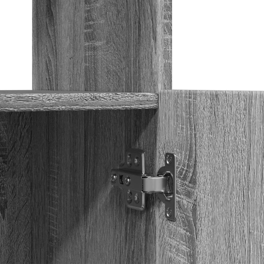 Hoge kast 63x33x100 cm bewerkt hout grijs sonoma eikenkleurig
