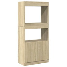 Hoge kast 63x33x140 cm bewerkt hout sonoma eikenkleurig