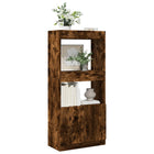 Tall cabinet 63x33x140 cm engineered wood smoked oak look