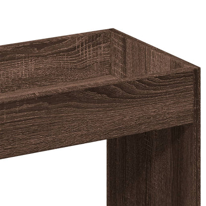 Hoge kast 63x33x140 cm bewerkt hout bruin eikenkleurig