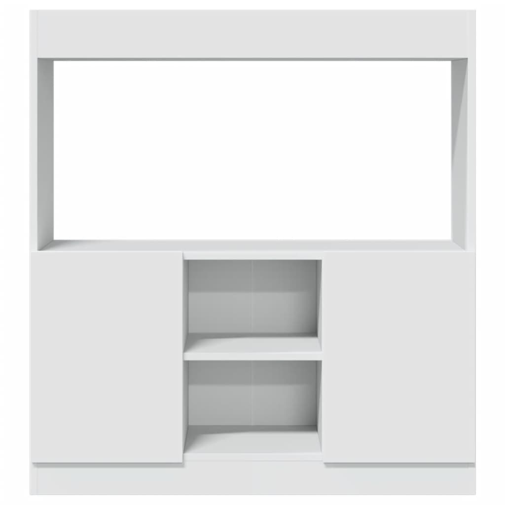 Hoge kast 92x33x100 cm bewerkt hout wit