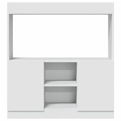 Hoge kast 92x33x100 cm bewerkt hout wit