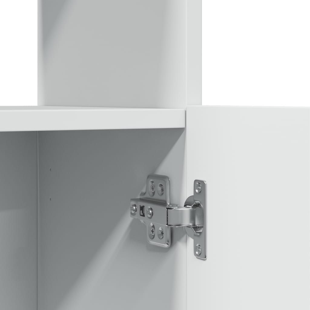 Hoge kast 92x33x100 cm bewerkt hout wit