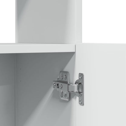 Hoge kast 92x33x100 cm bewerkt hout wit