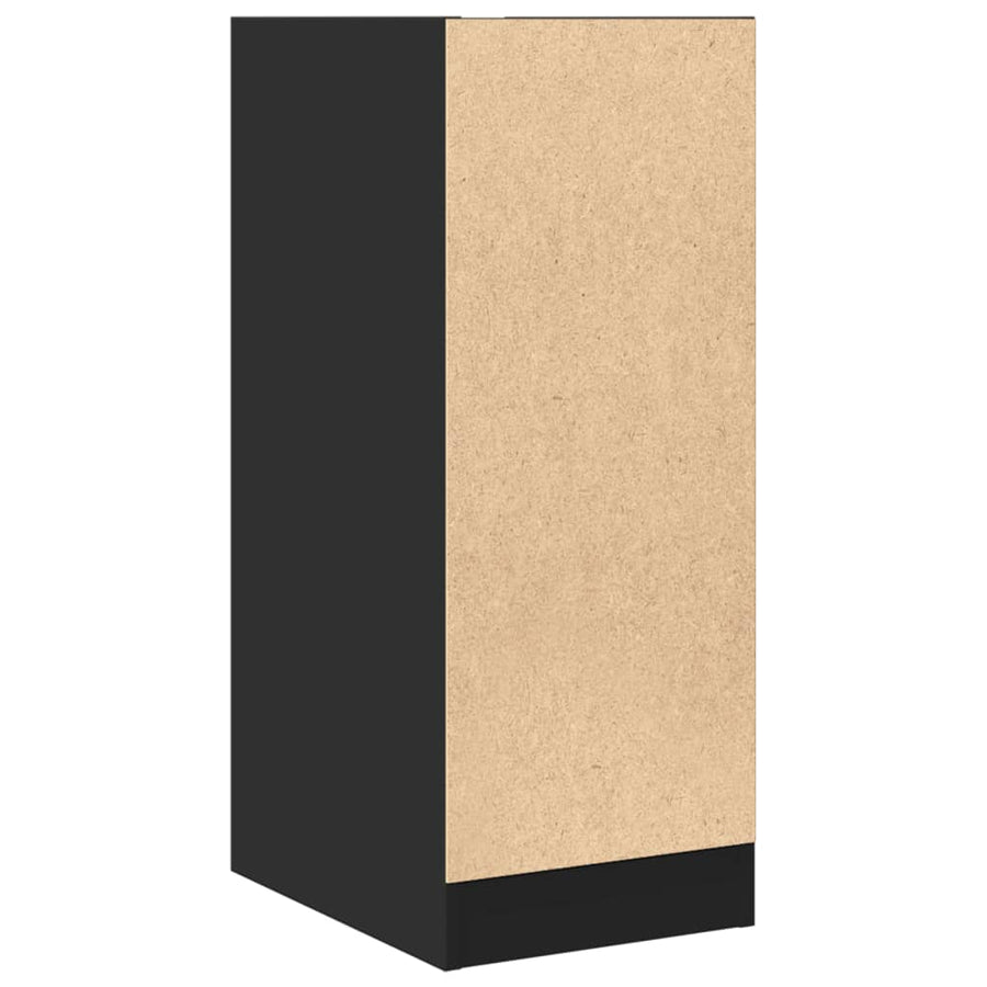 Apothekerskast 30x41x77,5 cm bewerkt hout zwart