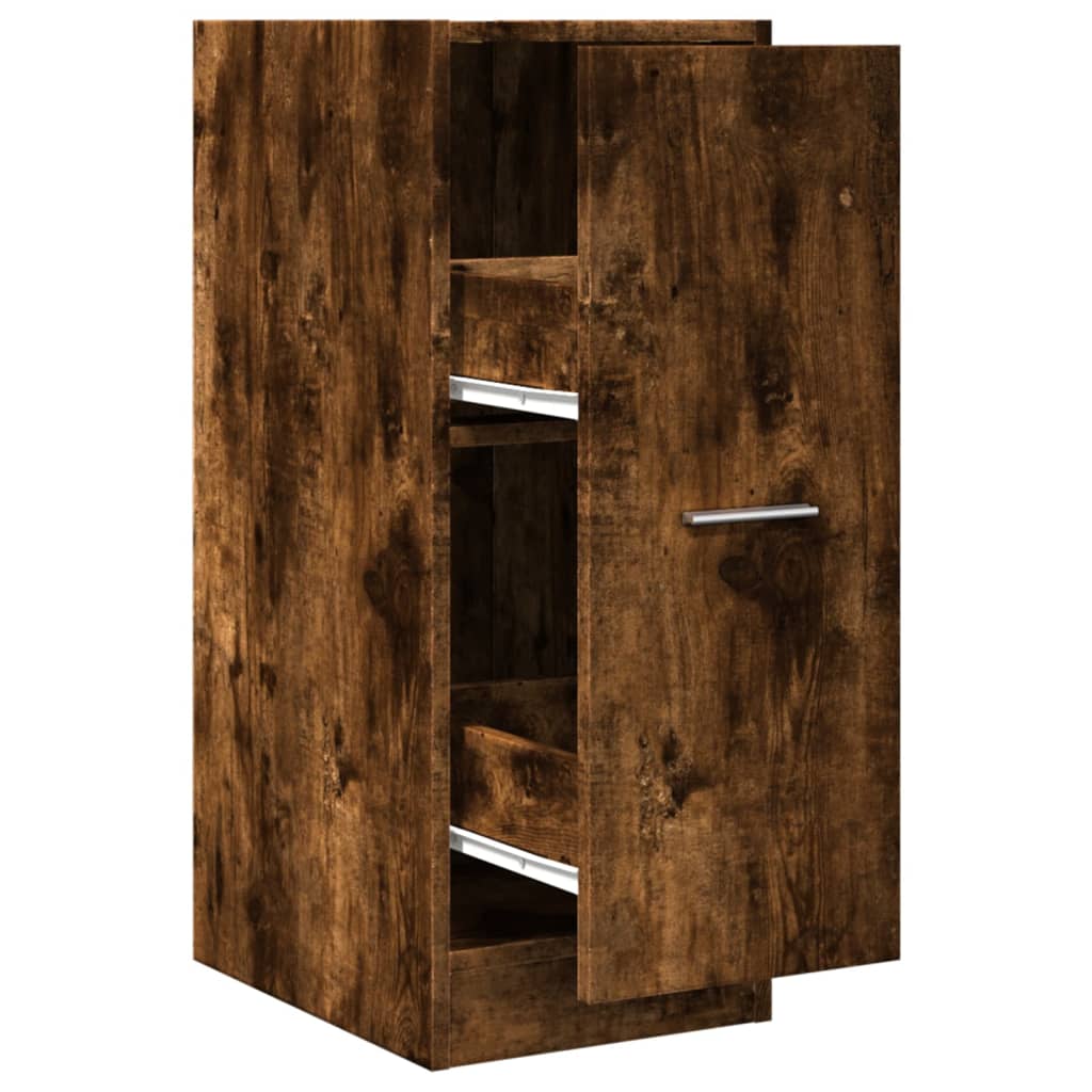 Apothekerskast 30x41x77,5 cm bewerkt hout gerookt eikenkleurig