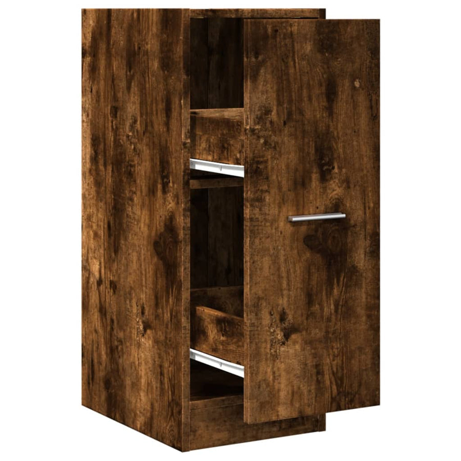 Apothekerskast 30x41x77,5 cm bewerkt hout gerookt eikenkleurig