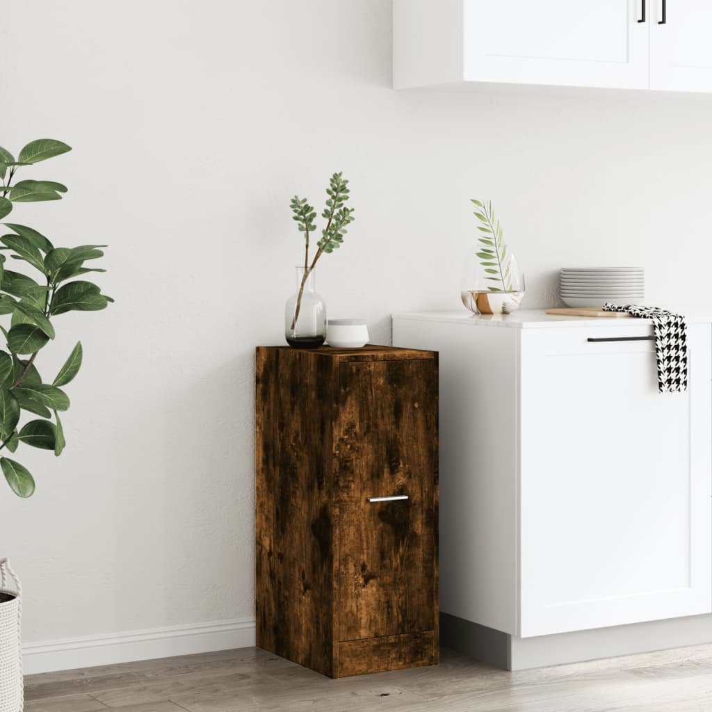 Apothekerskast 30x41x77,5 cm bewerkt hout gerookt eikenkleurig
