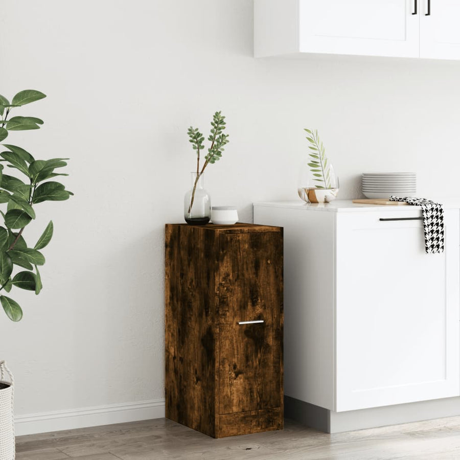 Apothekerskast 30x41x77,5 cm bewerkt hout gerookt eikenkleurig