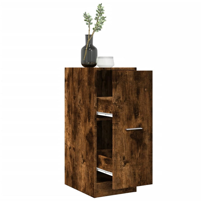 Apothekerskast 30x41x77,5 cm bewerkt hout gerookt eikenkleurig