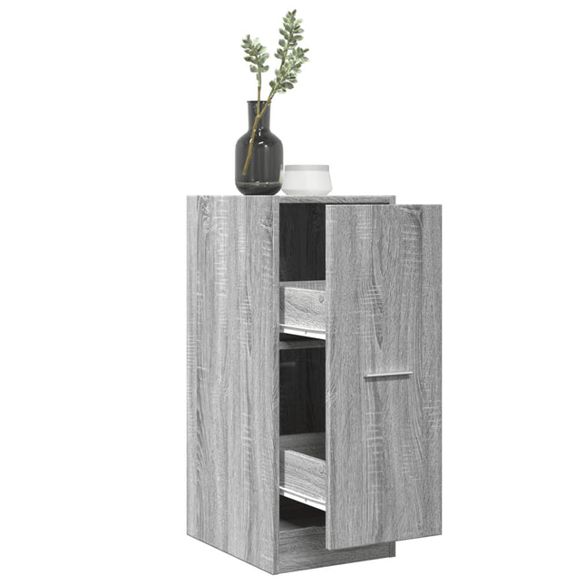 Apothekerskast 30x41x77,5 cm bewerkt hout grijs sonoma eiken