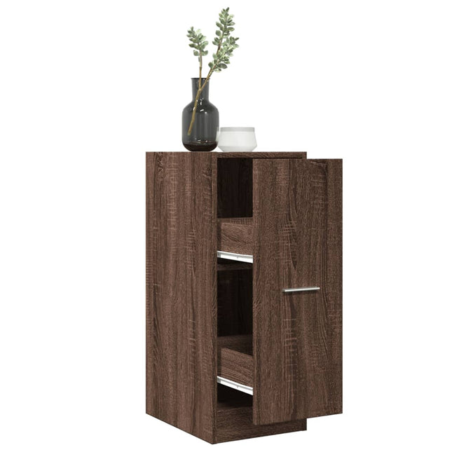 Apothekerskast 30x41x77,5 cm bewerkt hout bruin eikenkleurig