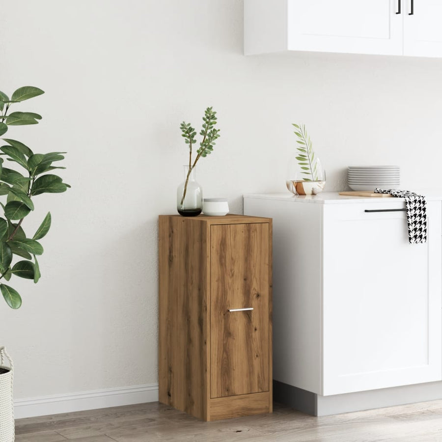 Apothekerskast 30x41x77,5 cm bewerkt hout artisanaal eikenkleur