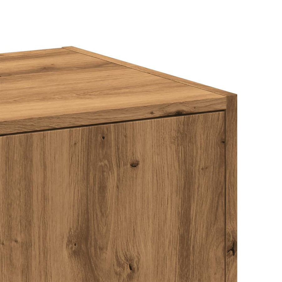 Apothekerskast 30x41x77,5 cm bewerkt hout artisanaal eikenkleur