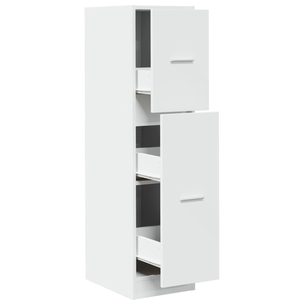Apothekerskast 30x41x118 cm bewerkt hout wit