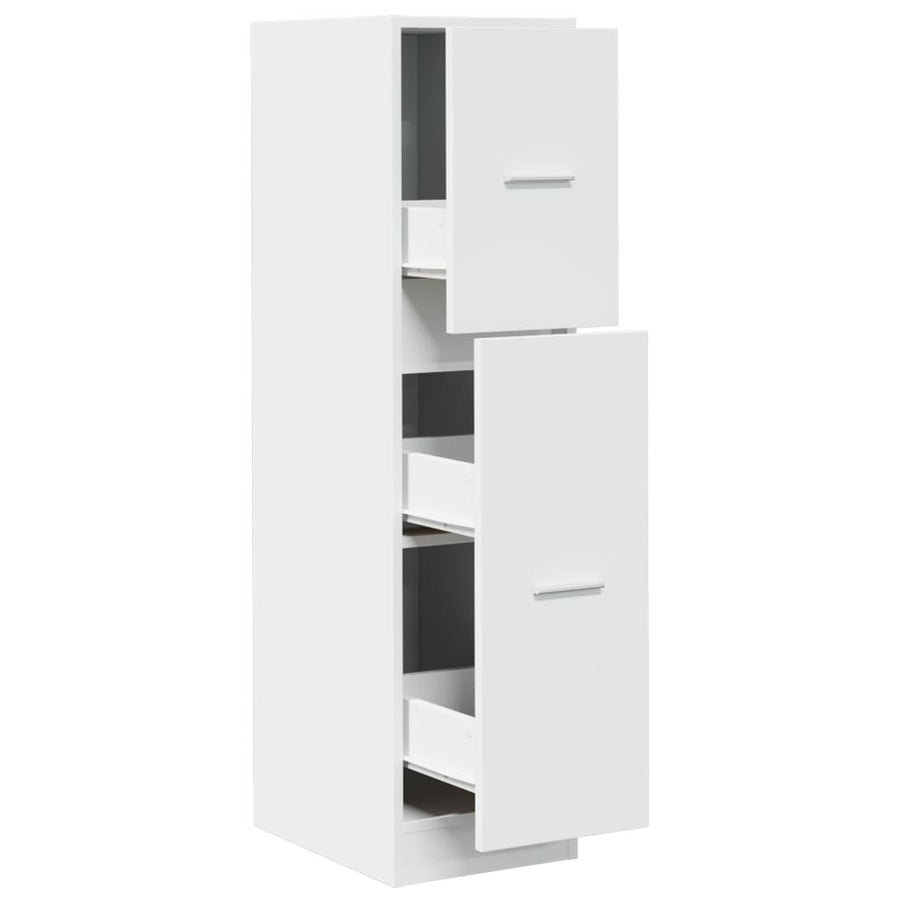Apothekerskast 30x41x118 cm bewerkt hout wit