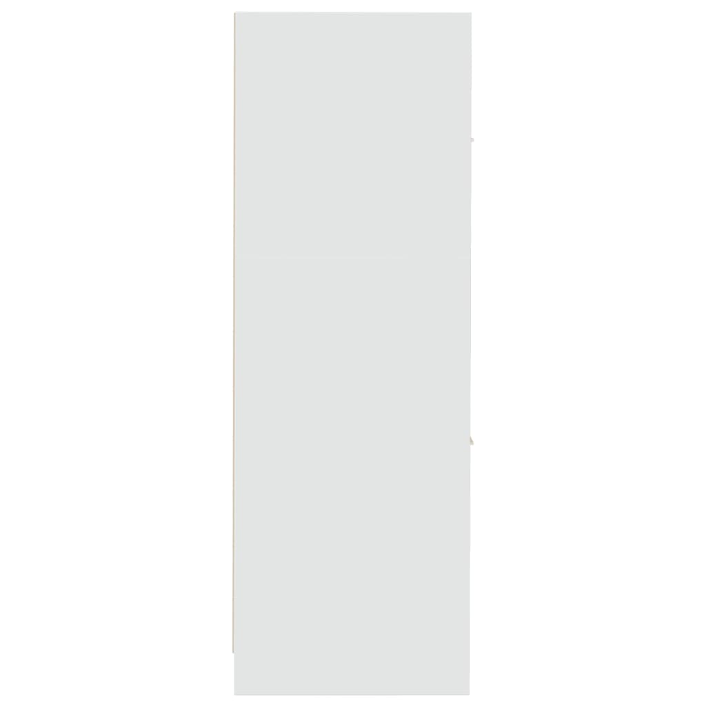 Apothekerskast 30x41x118 cm bewerkt hout wit