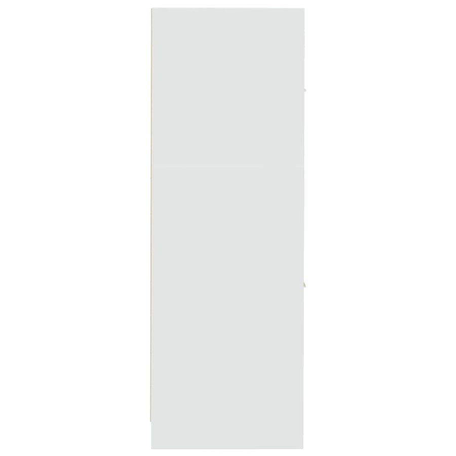 Apothekerskast 30x41x118 cm bewerkt hout wit