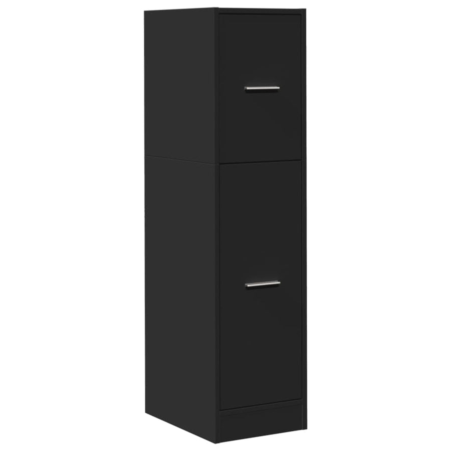 Apothekerskast 30x41x118 cm bewerkt hout zwart