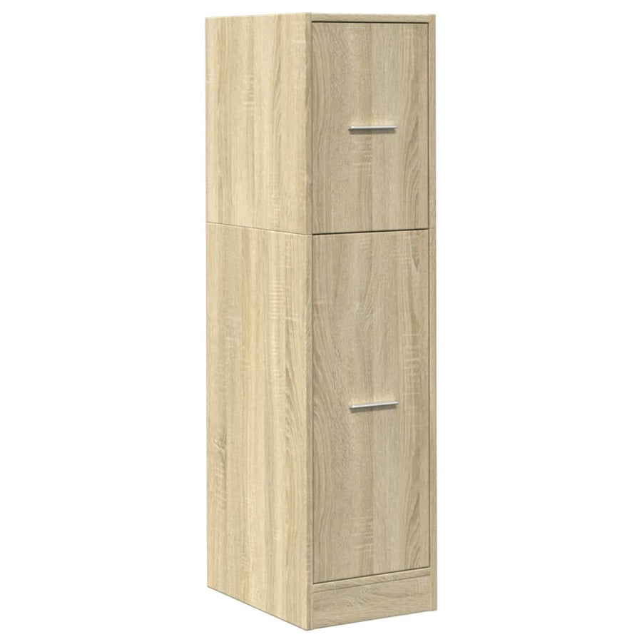 Apothekerskast 30x41x118 cm bewerkt hout sonoma eikenkleurig