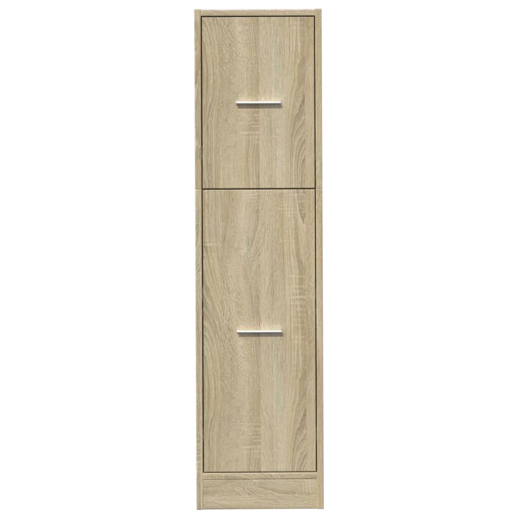 Apothekerskast 30x41x118 cm bewerkt hout sonoma eikenkleurig