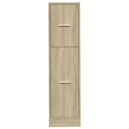 Apothekerskast 30x41x118 cm bewerkt hout sonoma eikenkleurig