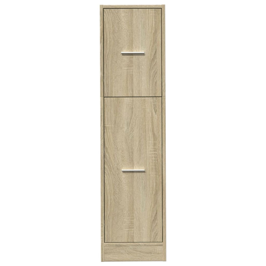 Apothekerskast 30x41x118 cm bewerkt hout sonoma eikenkleurig