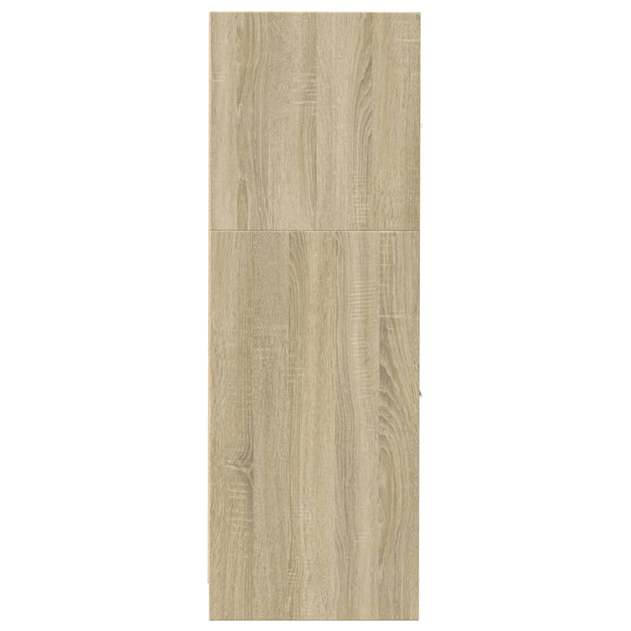 Apothekerskast 30x41x118 cm bewerkt hout sonoma eikenkleurig