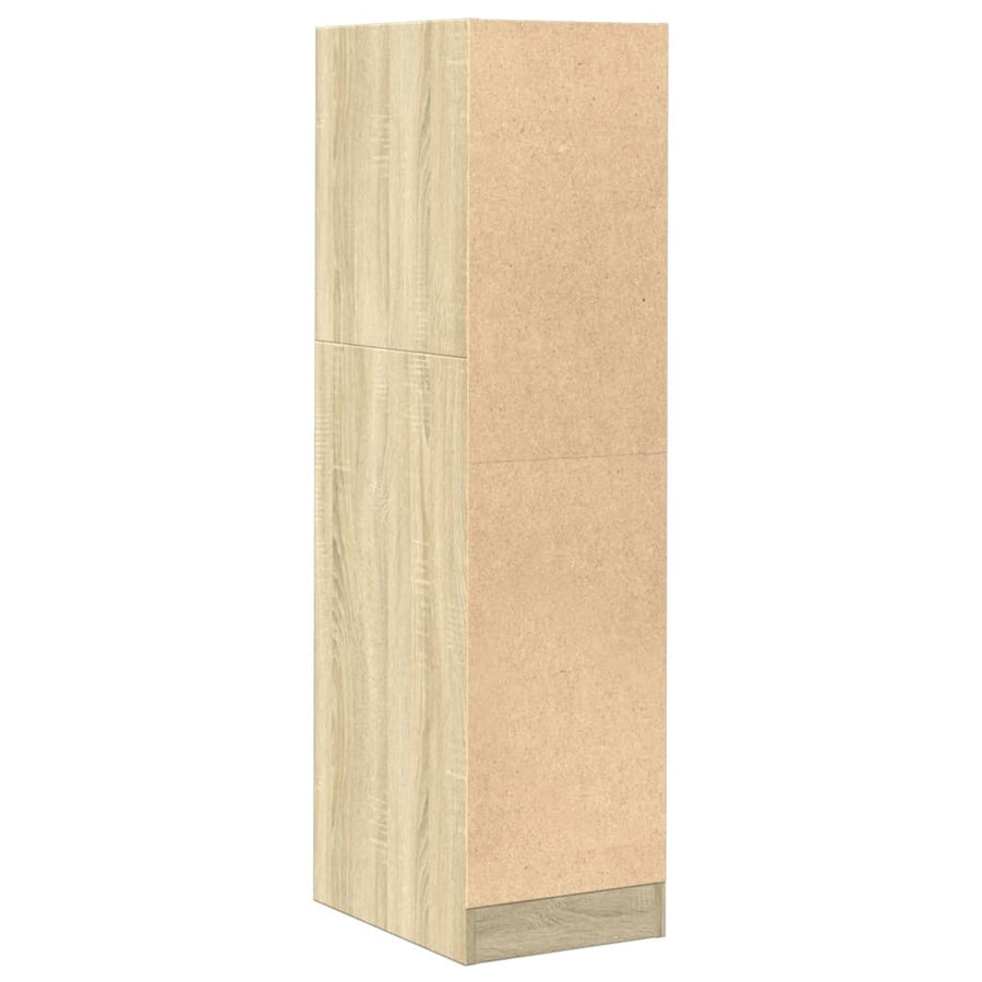 Apothekerskast 30x41x118 cm bewerkt hout sonoma eikenkleurig