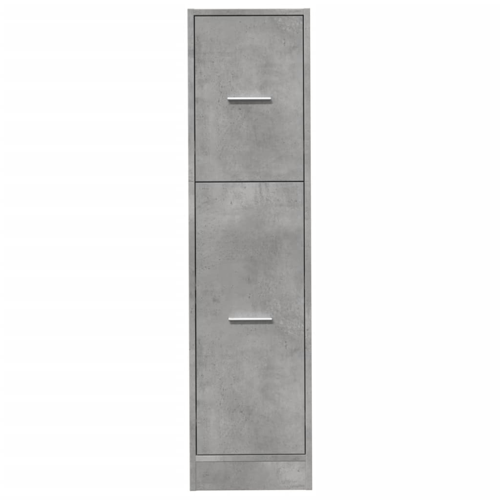 Apothekerskast 30x41x118 cm bewerkt hout betongrijs