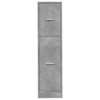 Apothekerskast 30x41x118 cm bewerkt hout betongrijs