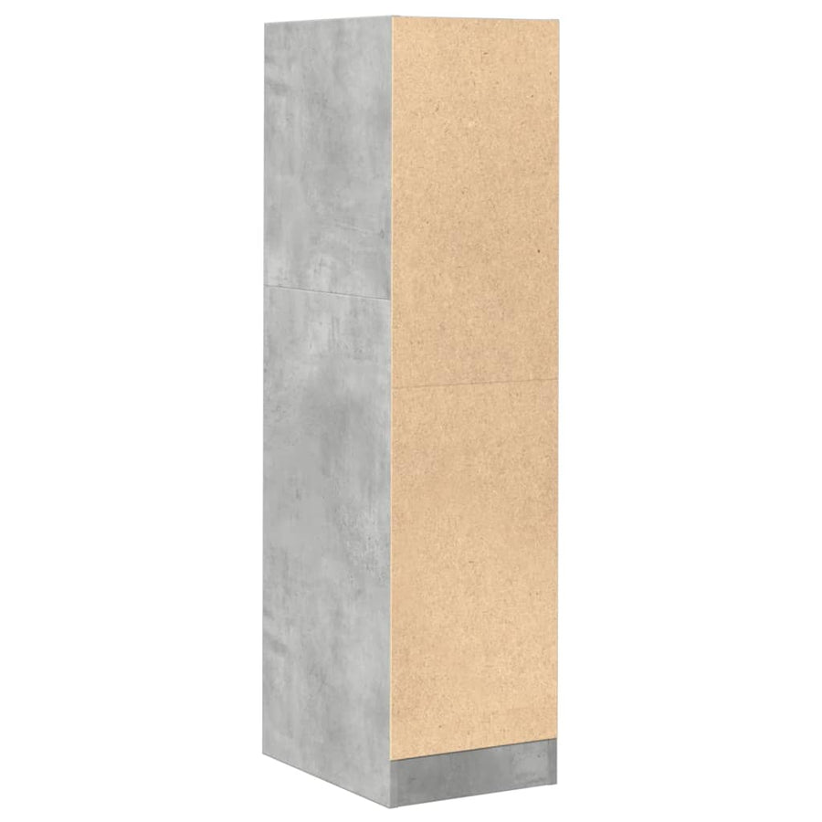 Apothekerskast 30x41x118 cm bewerkt hout betongrijs