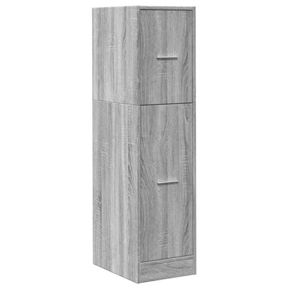 Apothekerskast 30x41x118 cm bewerkt hout grijs sonoma eiken