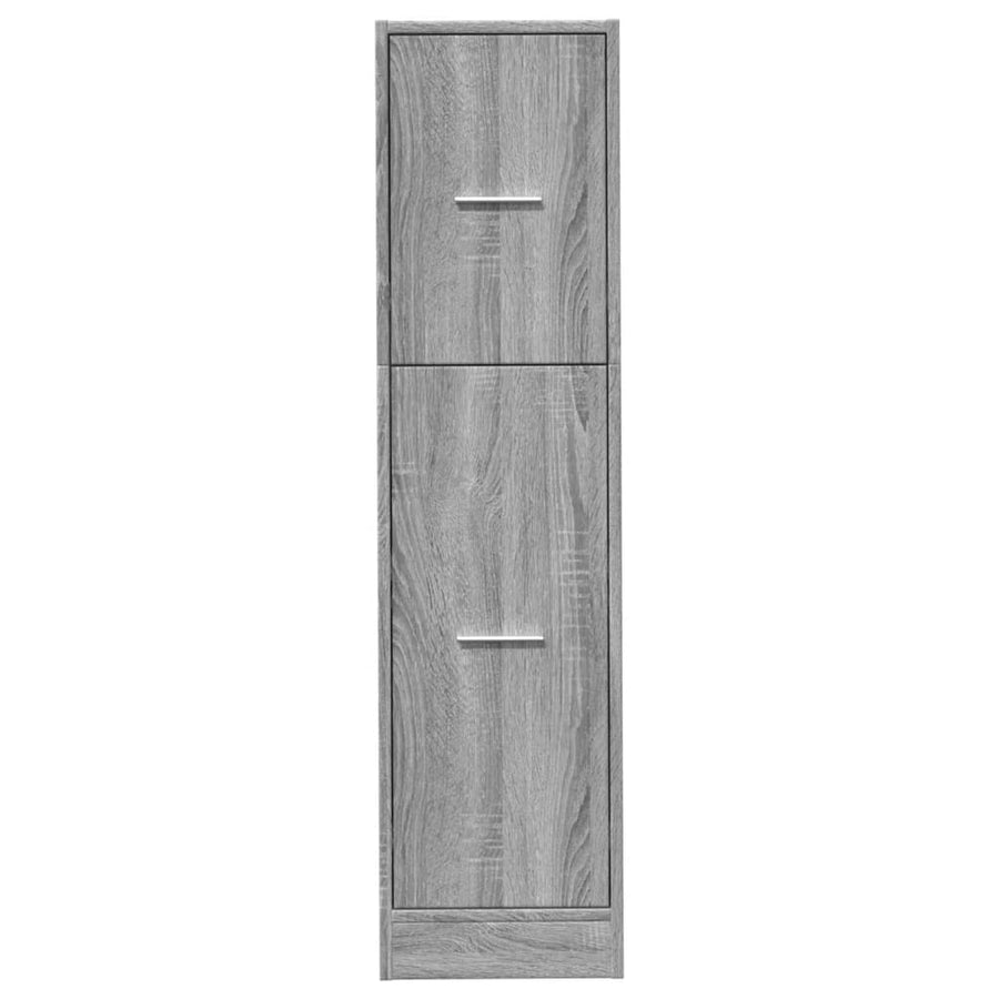 Apothekerskast 30x41x118 cm bewerkt hout grijs sonoma eiken