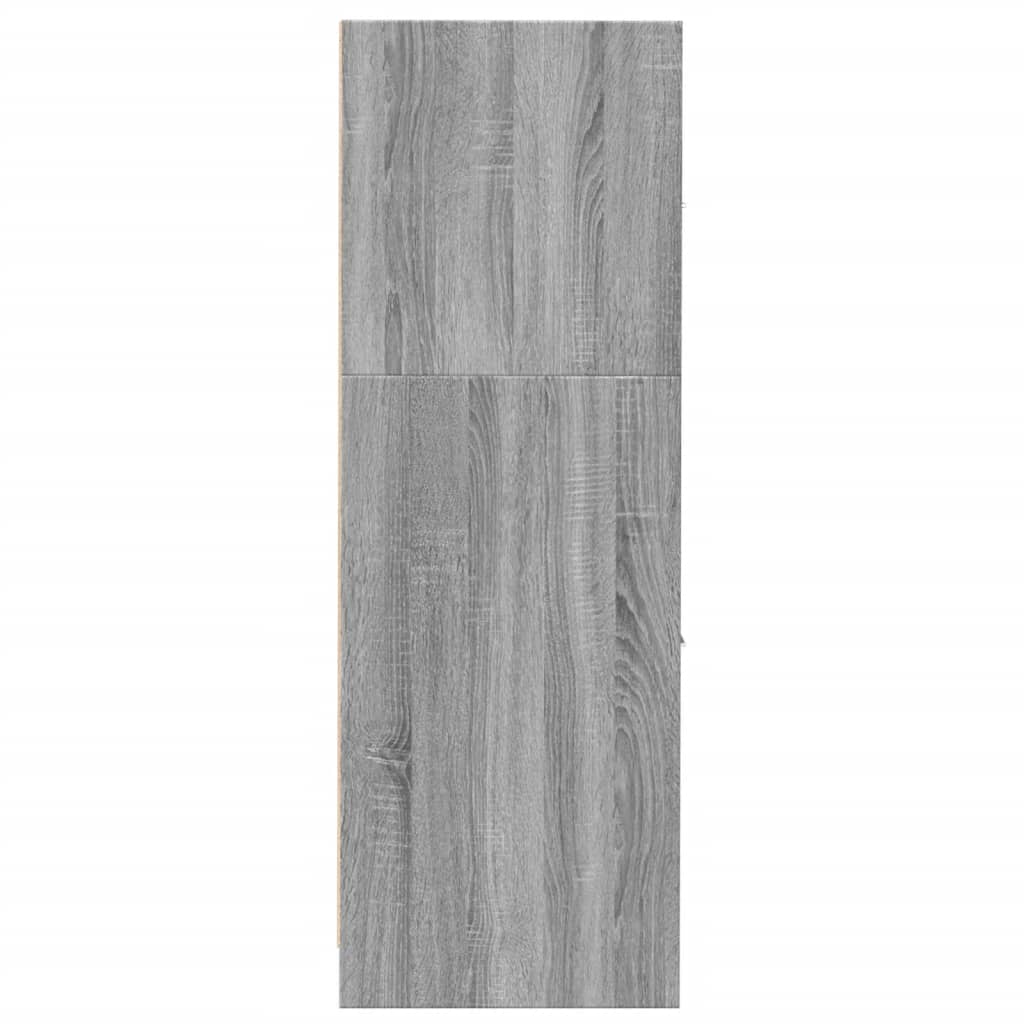 Apothekerskast 30x41x118 cm bewerkt hout grijs sonoma eiken