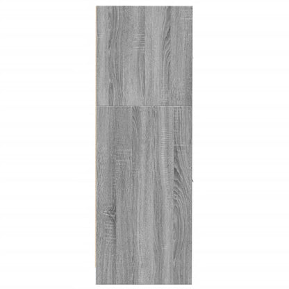 Apothekerskast 30x41x118 cm bewerkt hout grijs sonoma eiken