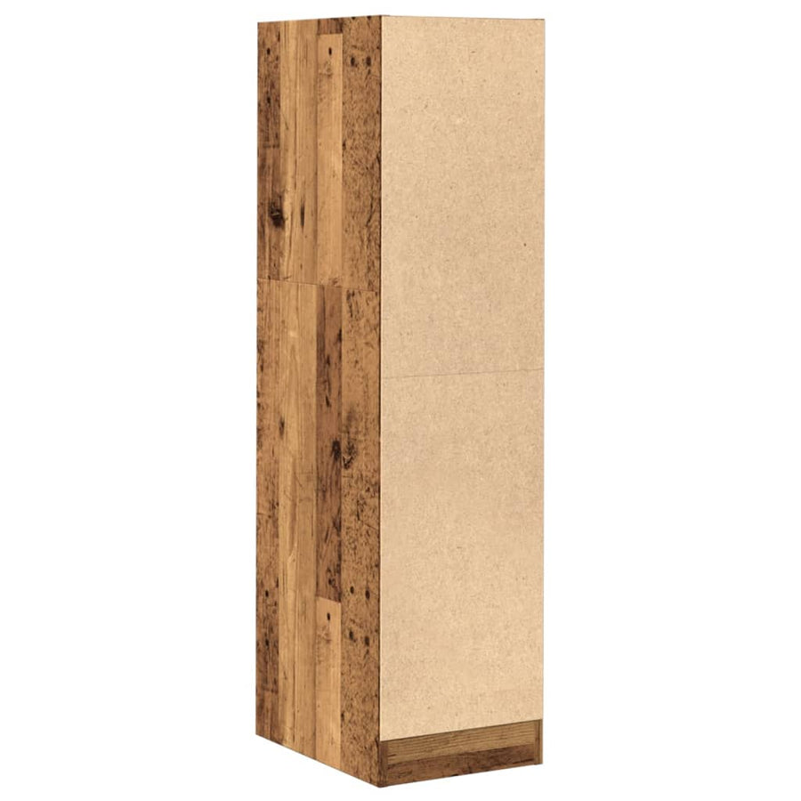 Apothekerskast 30x41x118 cm bewerkt hout oud houtkleurig