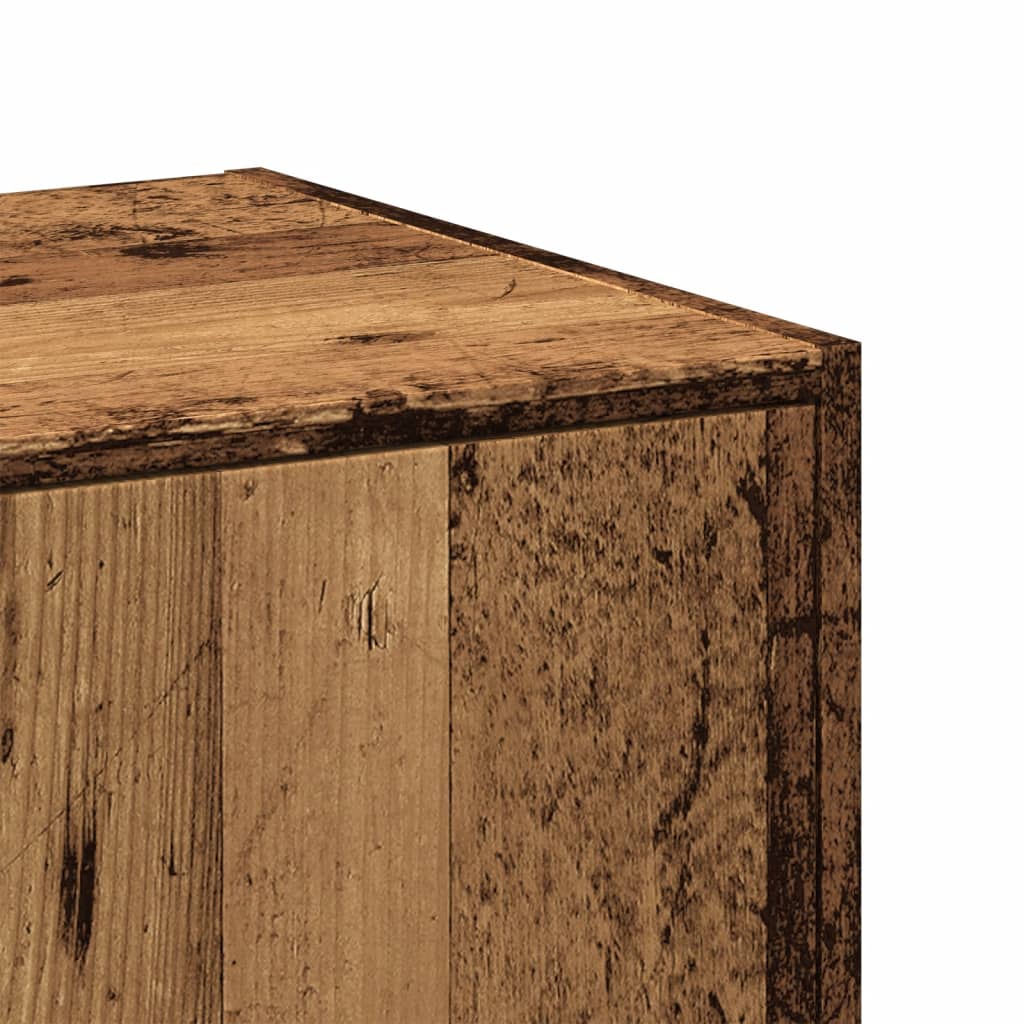 Apothekerskast 30x41x118 cm bewerkt hout oud houtkleurig
