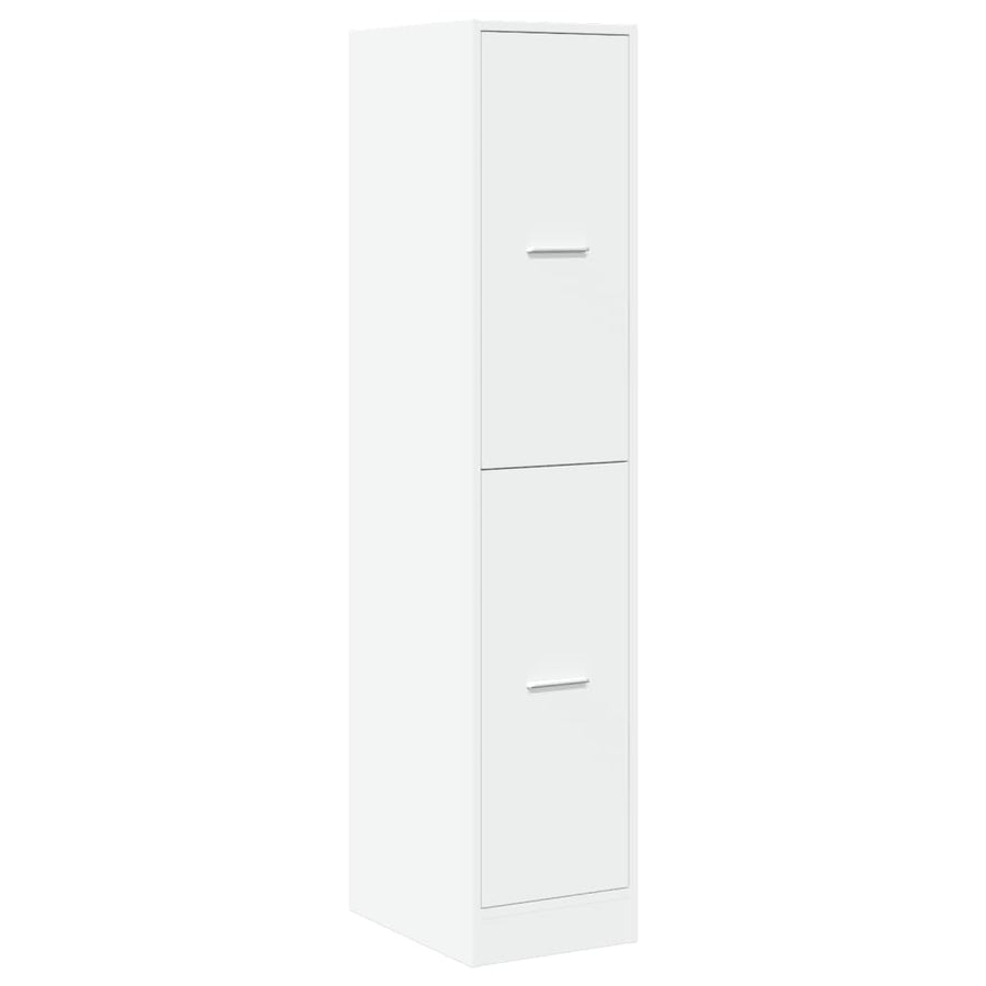Apothekerskast 30x41x144,5 cm bewerkt hout wit
