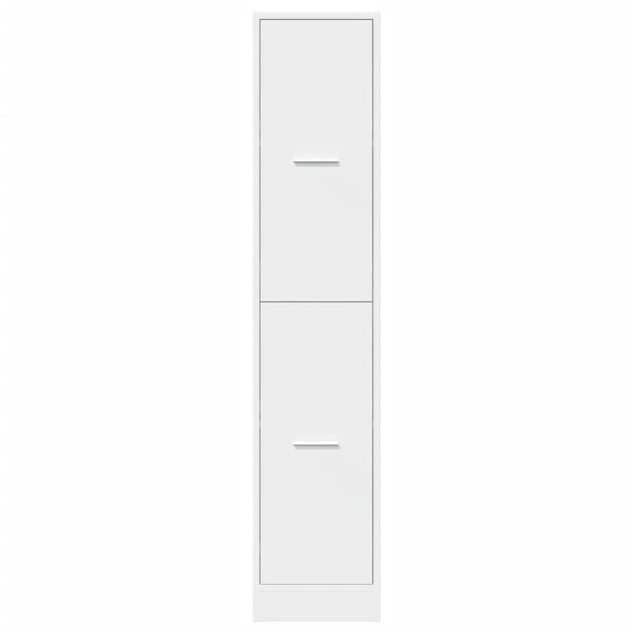 Apothekerskast 30x41x144,5 cm bewerkt hout wit