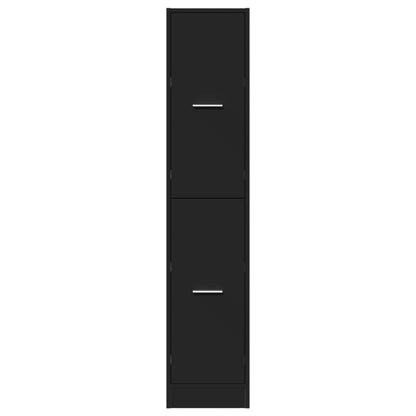 Apothekerskast 30x41x144,5 cm bewerkt hout zwart