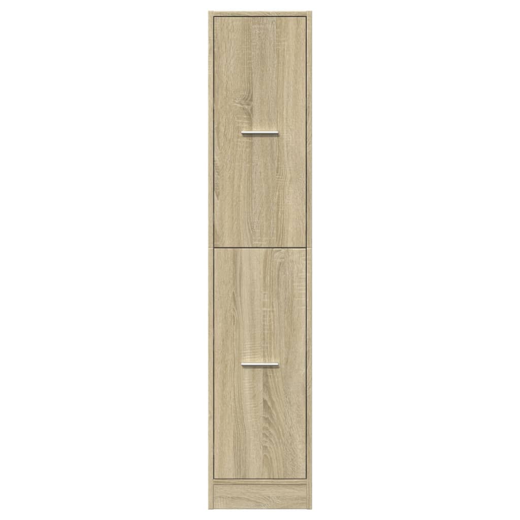 Apothekerskast 30x41x144,5 cm bewerkt hout sonoma eikenkleurig