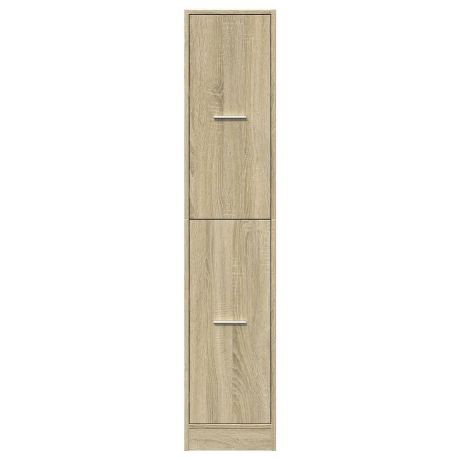 Apothekerskast 30x41x144,5 cm bewerkt hout sonoma eikenkleurig