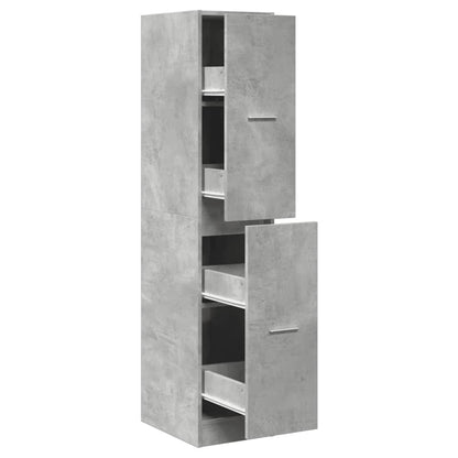 Apothekerskast 30x41x144,5 cm bewerkt hout betongrijs