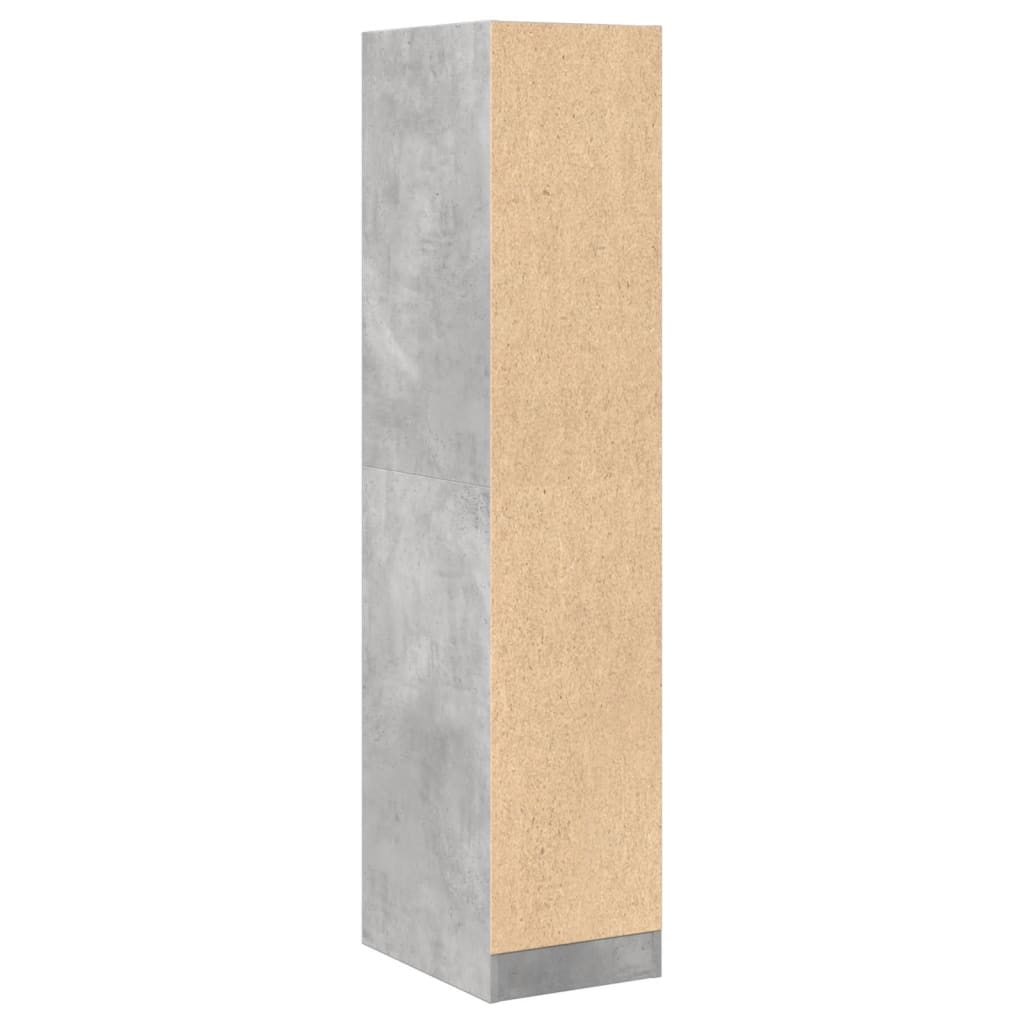 Apothekerskast 30x41x144,5 cm bewerkt hout betongrijs