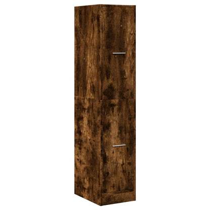 Apothekerskast 30x41x144,5 cm bewerkt hout gerookt eikenkleurig
